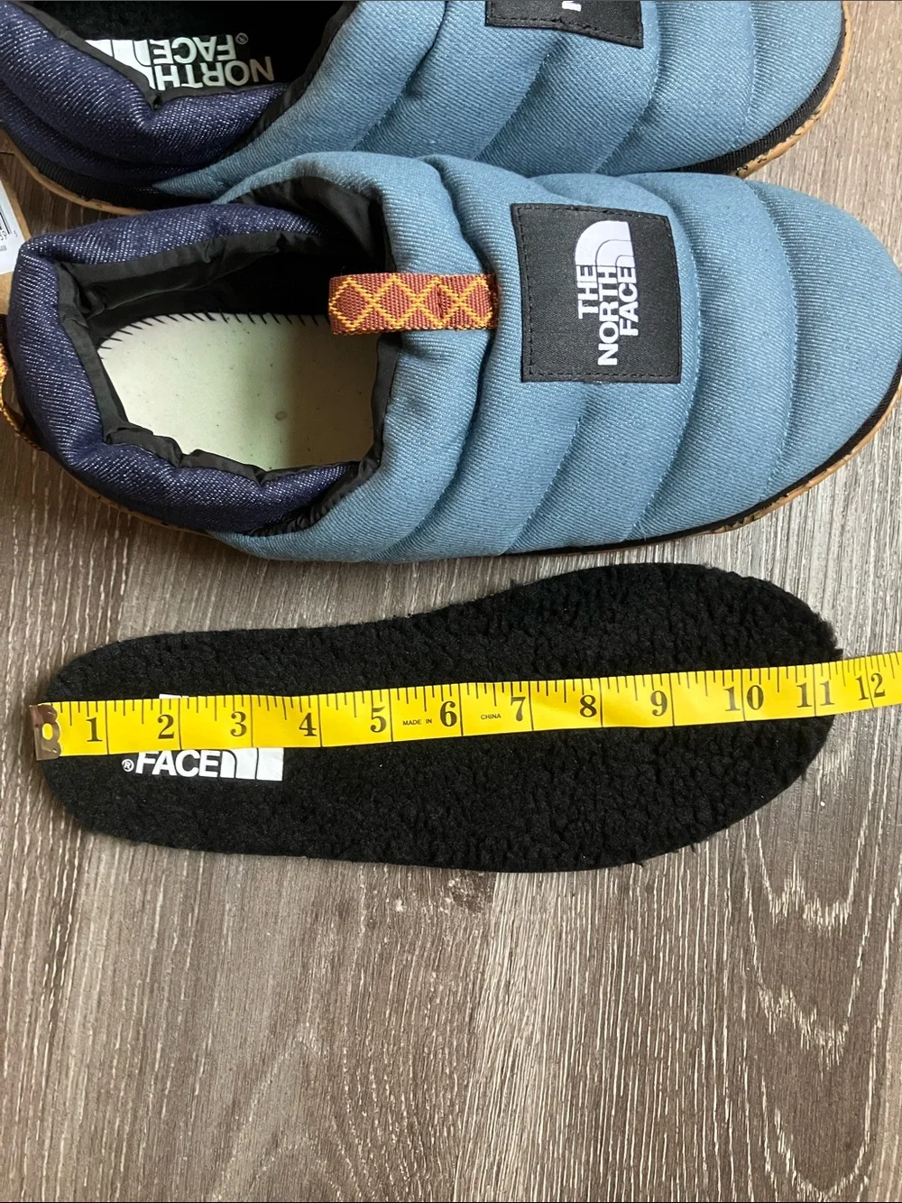 The North Face Men’s Nuptse Mule Denim Light Denim